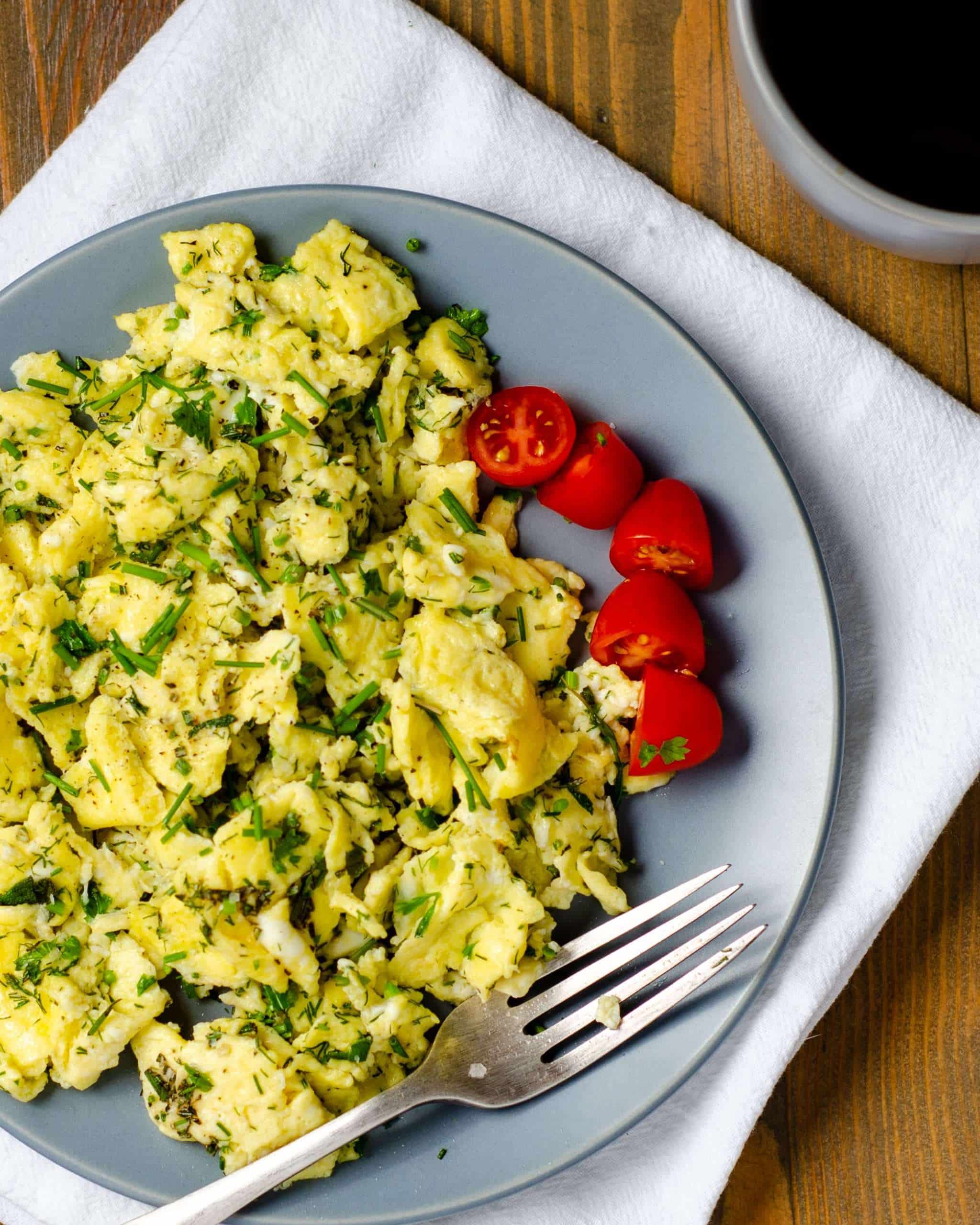 Flavourful Herby Scrambled Eggs