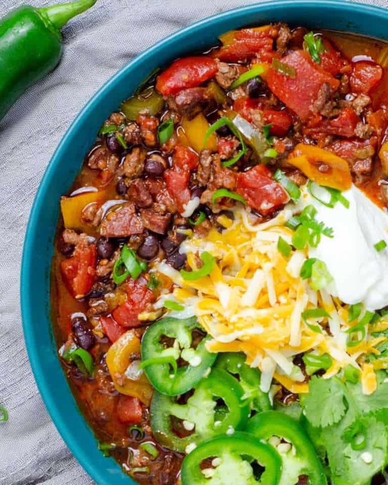Low Carb Homestyle Chili With Beans | The BEST Keto Chili