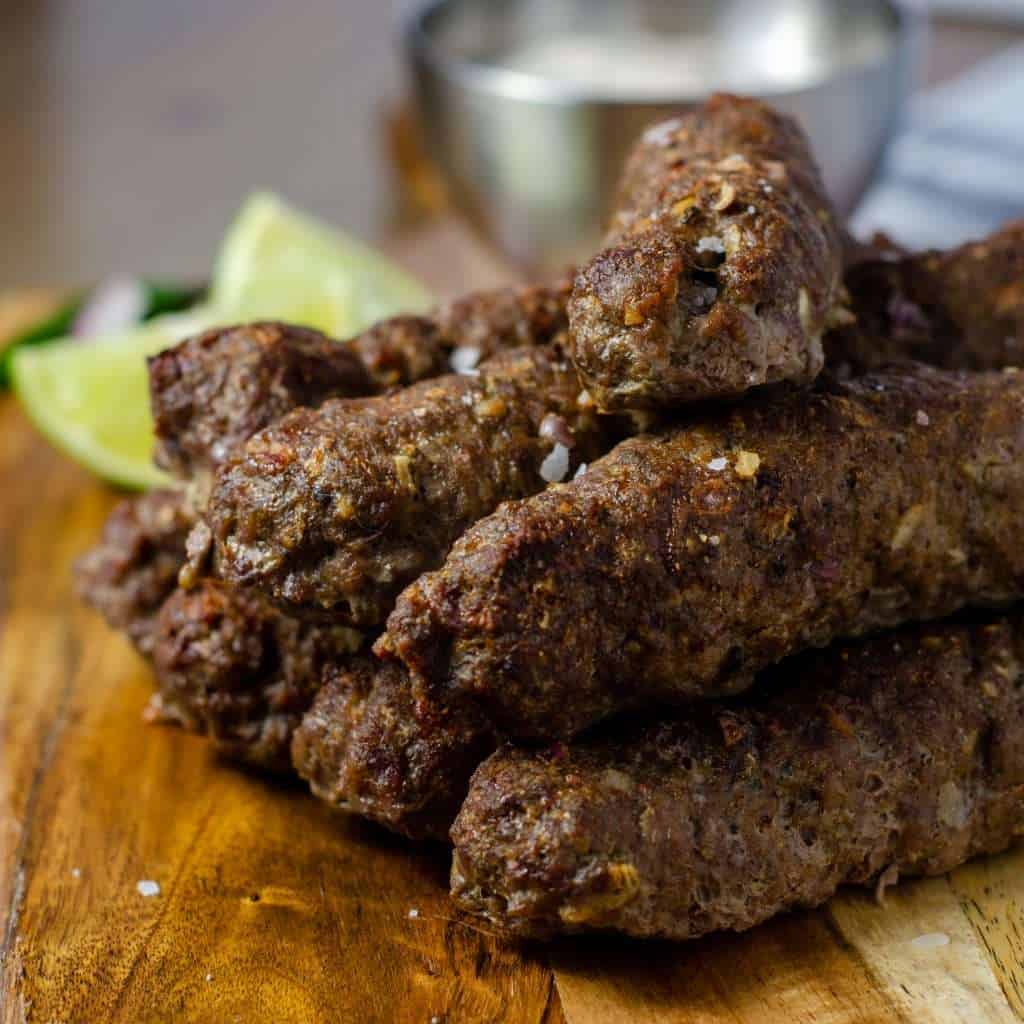 Low Carb Indian Seekh Kebab Stack