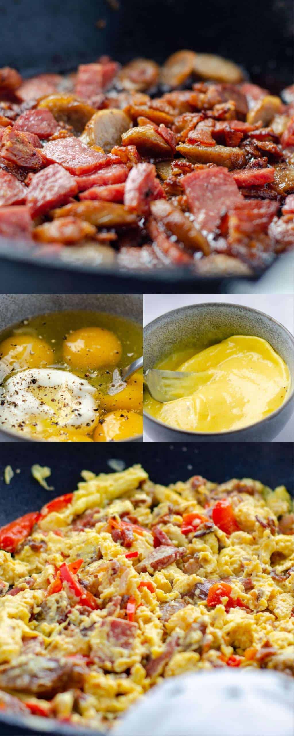 Recipe sequence image for protein scrambled eggs