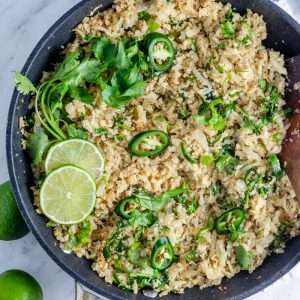 Keto cilantro lime rice recipe image