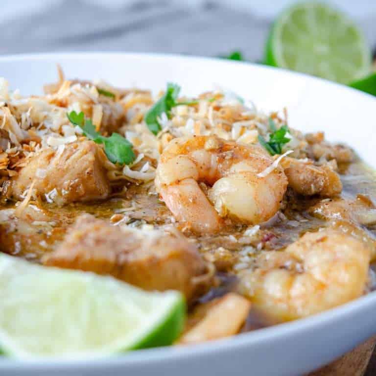Keto Seafood Korma - An Indian Coconut Fish Curry - Yummy For Adam