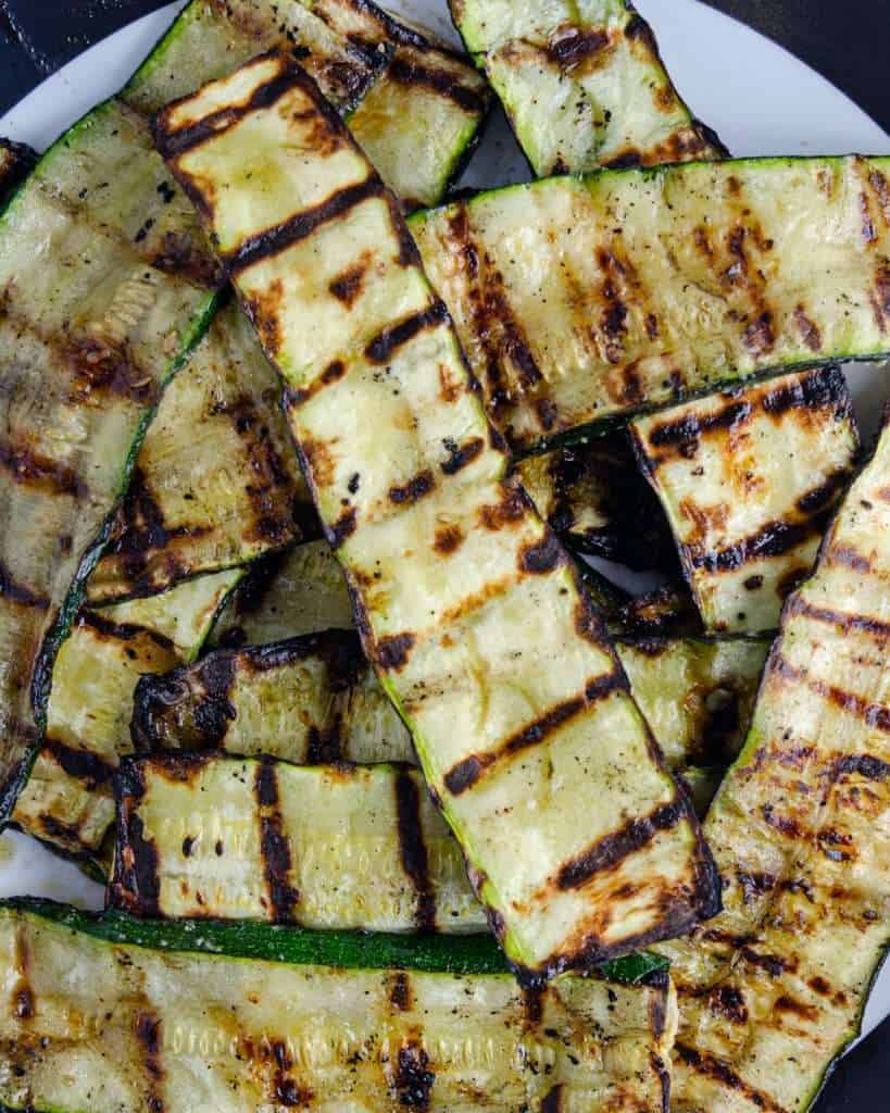 Perfectly grilled zucchini