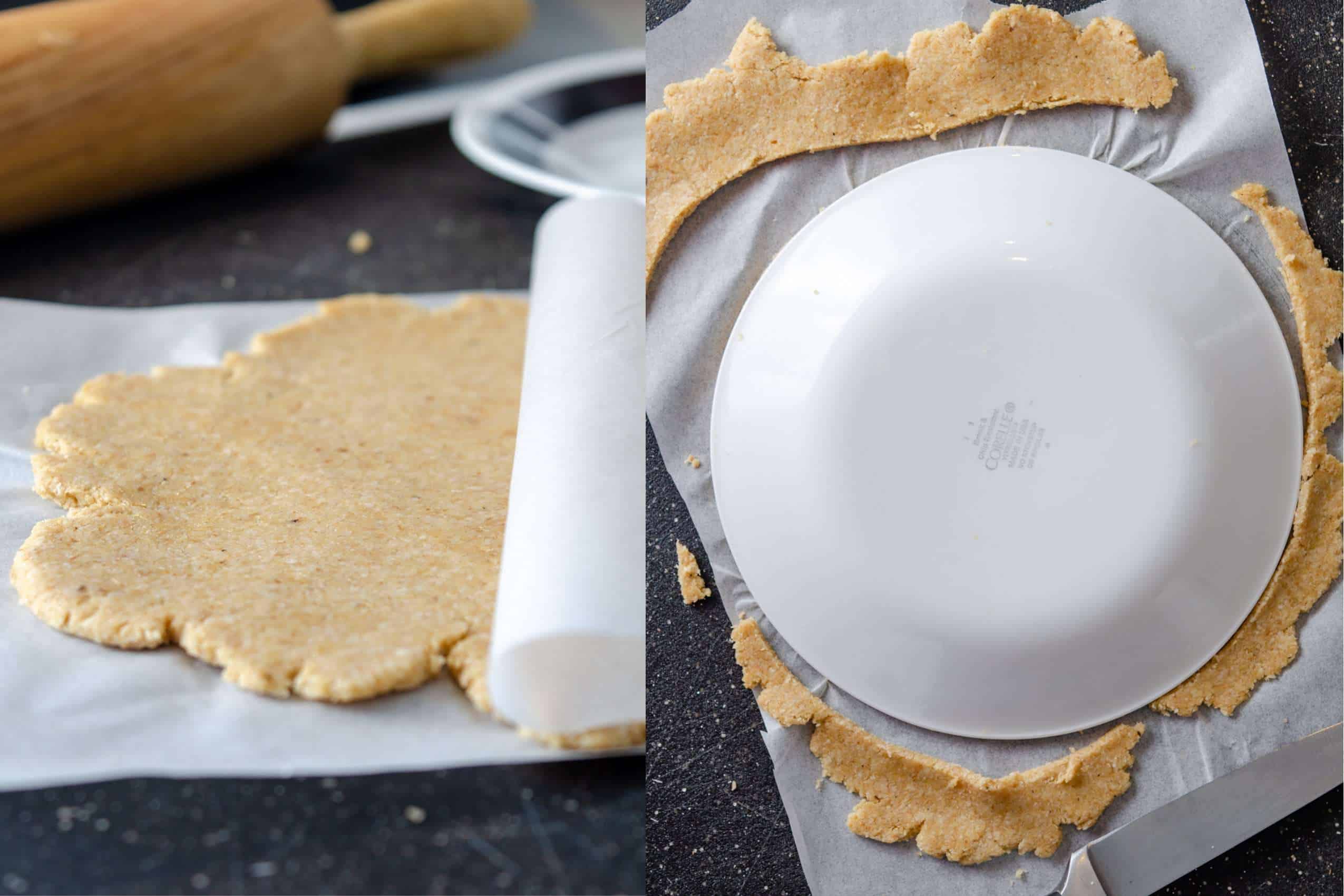 Directional image, how to form keto tortillas