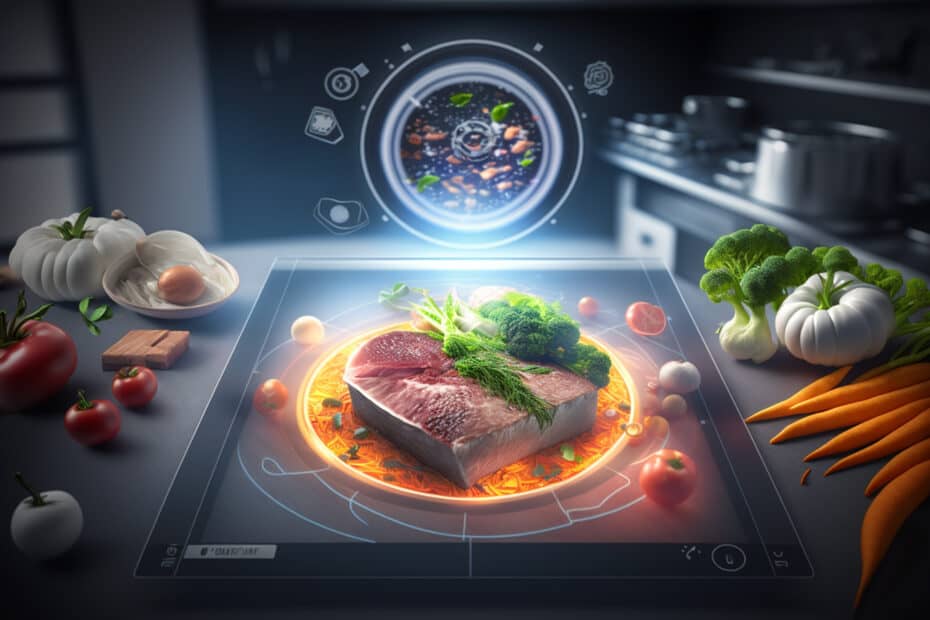 AI generate meal on a digital tabletop